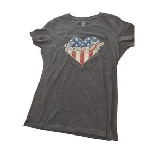 Case IH American Farm Country Graphic Tee Charcoal Heather Gray NWT Large